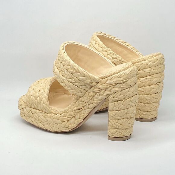 Bottega Veneta Trinity Weave Raffia Platform Sandals size 36 - Picture 11 of 15